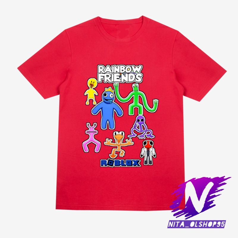 kaos anak baju anak rainbow friends roblox game terbaru bahan premium