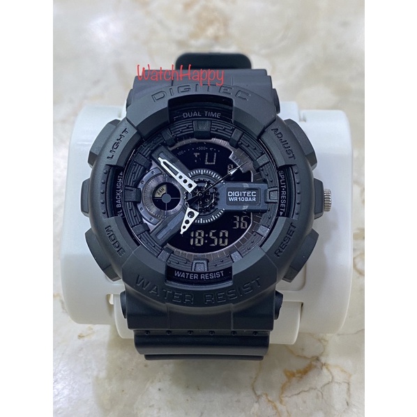 WatchHappy Digitec 2020 DA-2020T DA2020 Men Watch Analog Digital Full Black Best Seller Sport Model