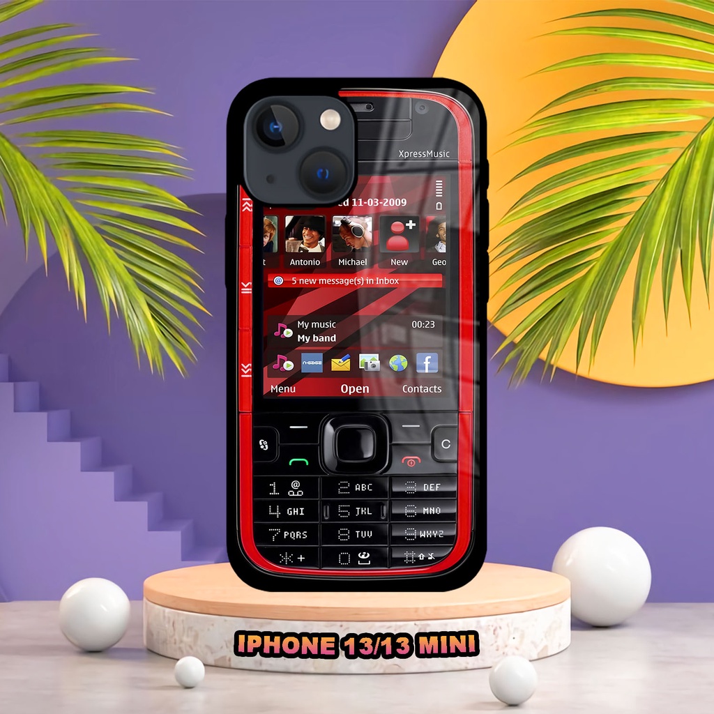 (SV11) Case Kilau Iphone 13 | 13 Mini | Casing Hp Iphone | Pelindung Smartphone | Motif Nokia Jadul