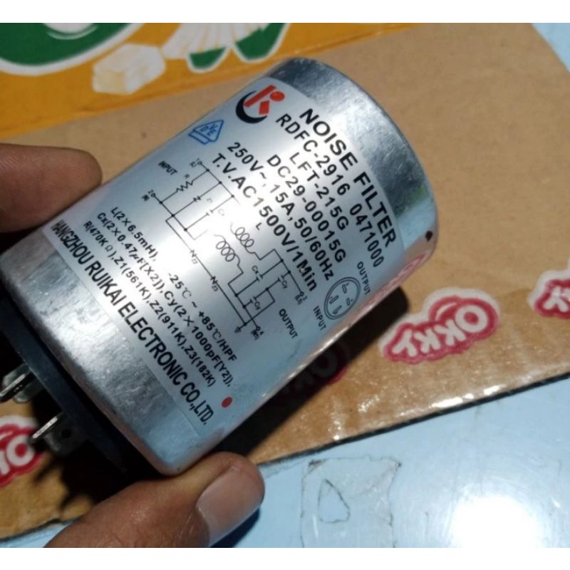 noise filter mesin cuci Samsung