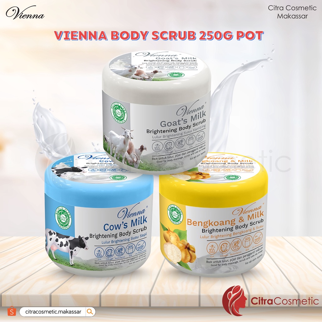 Vienna Body Scrub 250 Gr Pot Series
