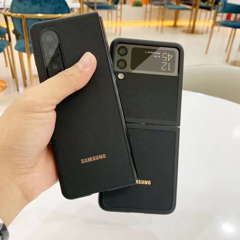 Premium Samsung Z Flip 4 3 Zflip Zfold 4 3 2 Fold Leather Original Case