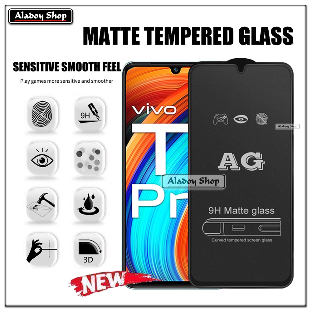 Vivo T1 Pro PAKET 2IN1 Tempered Glass Matte Anti Glare Full Layar dan Tempered Glass Kamera