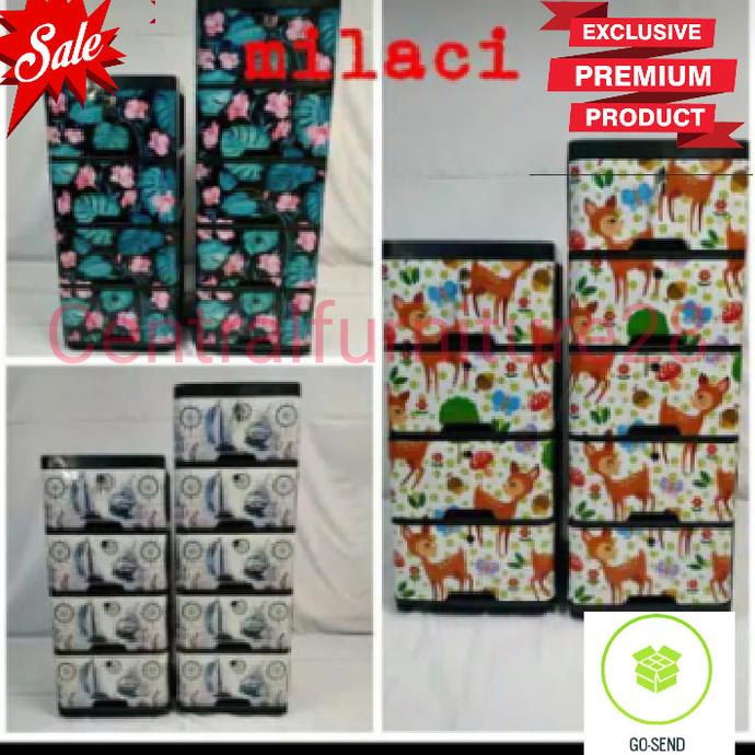 

Lemari plastik laci Miami 5 susun stock ready