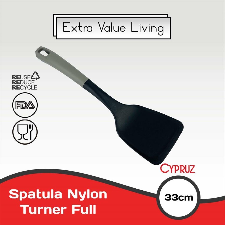 CYPRUZ AM-0910 Spatula Turner Full Nylon 33 CM Sodet Masak Nylon