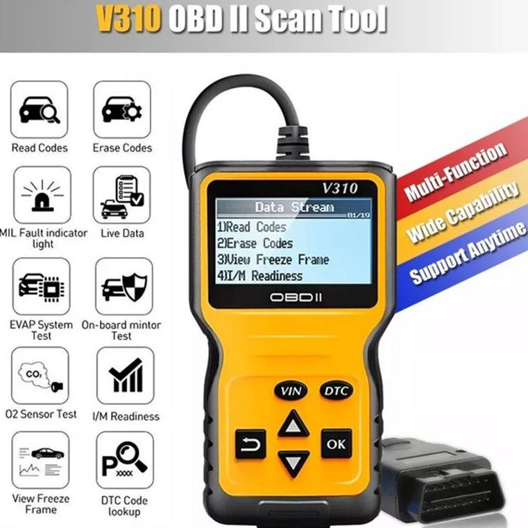 Miliki Sekarang Alat Scaner Mobil OBD2 Scanner Mobil OBDII Universal Pendeteksi Kerusakan Mesin Mobi