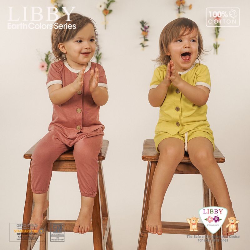 LIBBY - ROCCO SET CELANA PENDEK - SETELAN PENDEK ANAK - SET BAJU ANAK - BAJU LIBBY - SETELAN BAJU BAYI