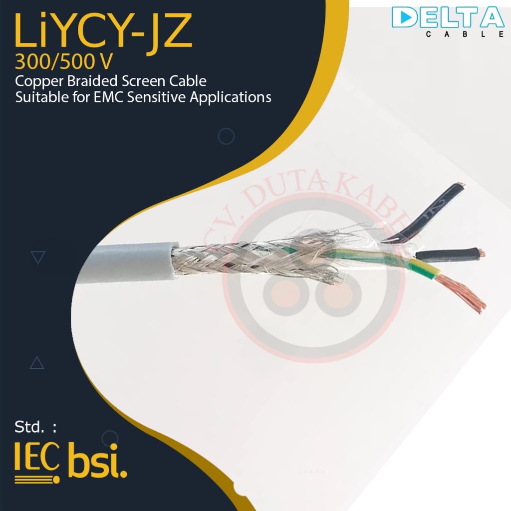 Kabel LiYCY-JZ 3x0,75 mm2 DELTA /3x0,75mm2/3x0.75 mm2/3 x 0.75mm2/3x0,75mm/ 3 x 0,75 mm2