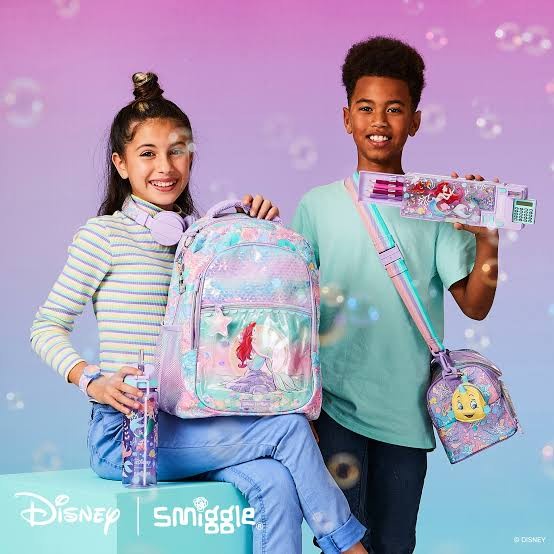 

SMIGGLE Disney Princess Ariel Backpack/Pencil Case/Bottle/Wallet