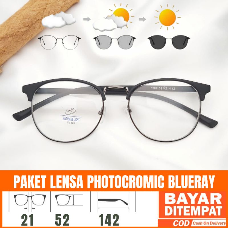 Frame Kacamata 6209, Gratis Lensa Minus