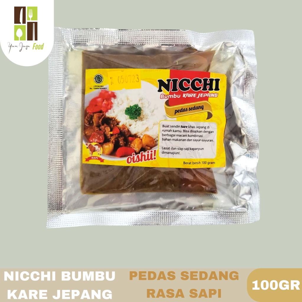 Nicchi Bumbu Kare Jepang 100gr [Tidak Pedas( Untuk anak-anak, Rasa Ayam, Rasa Sapi)/Pedas Sedang(Rasa Sapi, Rasa Ayam)]