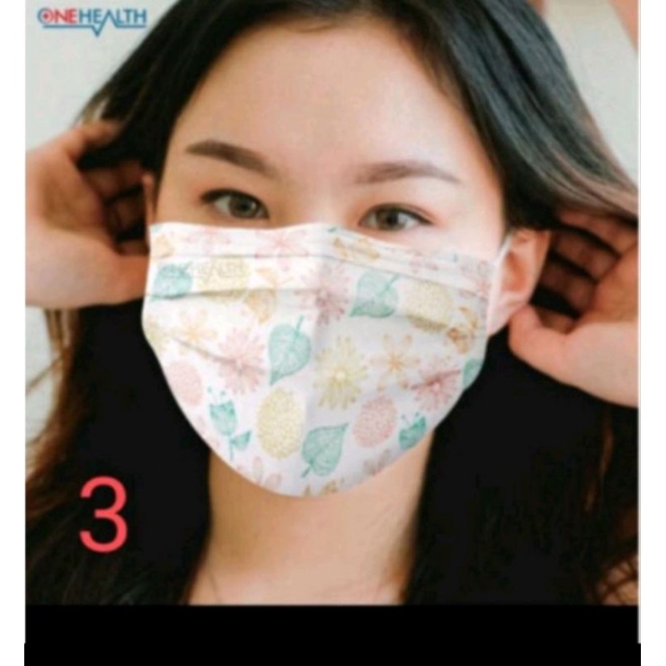 Masker Medis Motif Dewasa Colour Live 3 Ply Onehealth