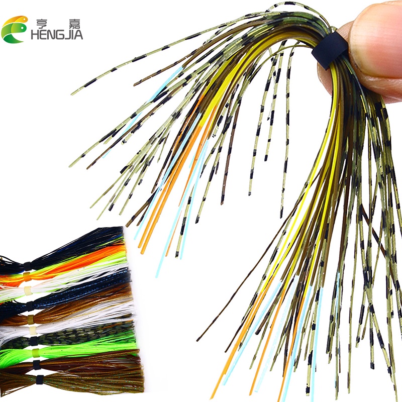 Hengjia 1Bundles (50Pcs) 13.5cm Rok Silikon Untuk Spinnerbait Buzzbait Karet Jig Lures Squid Rok Fly Mengikat Bahan