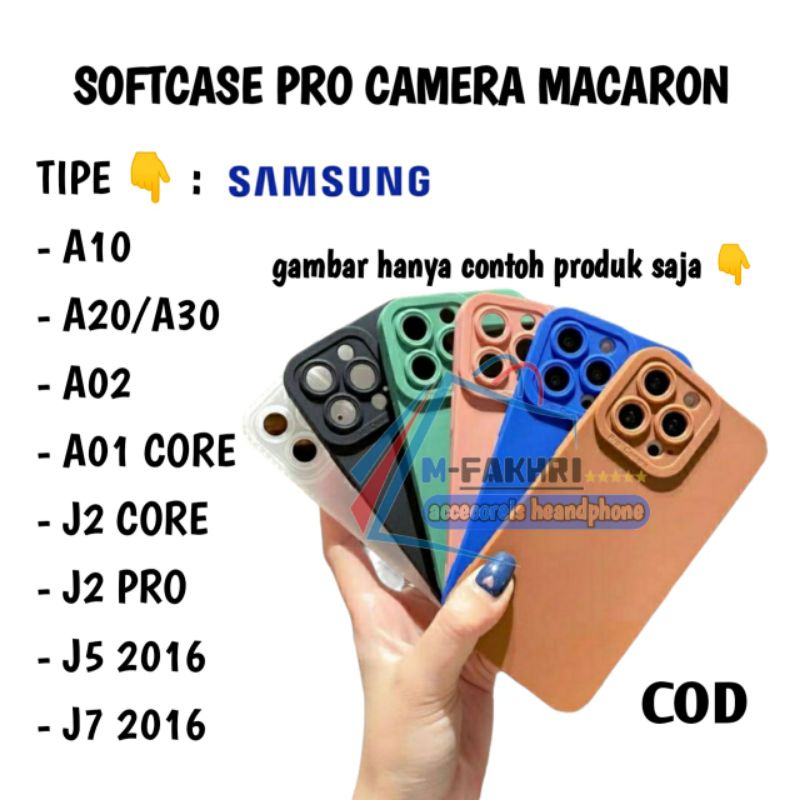 Softcase pro camera macaron Samsung A10  A20 A30  A01 core  A02  j2 Pro  j2 core  j5 2016  j7 2016 s