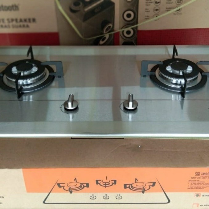 Kompor Tanam 2 Tungku Stainless Rinnai RB 712NS 712 NS RB712NS