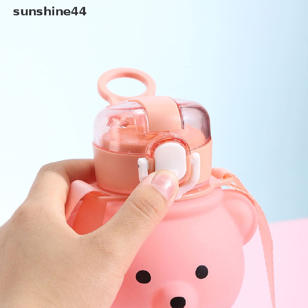 Sunshine Botol Minum Anak Portable Desain Beruang Lucu Kapasitas 800ML Untuk Olahraga / Travel