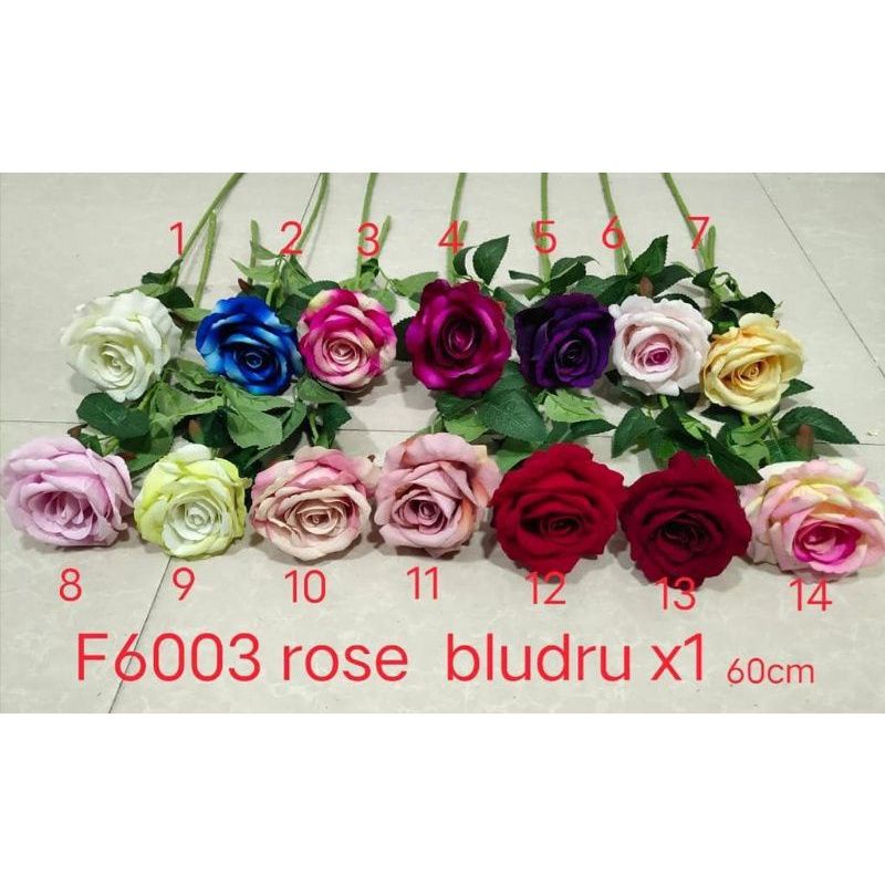 dekorasi artificial Bunga mawar bludru single artificial bunga dekorasi hias artificial 1 Lusin