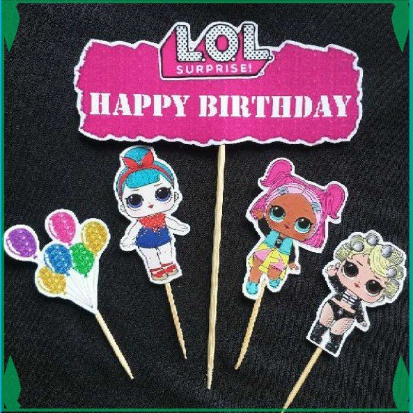 

TOPER KUE TOPPER CAKE ULANG TAHUN / HIASAN KUE LOL FADHILSOUVENIR