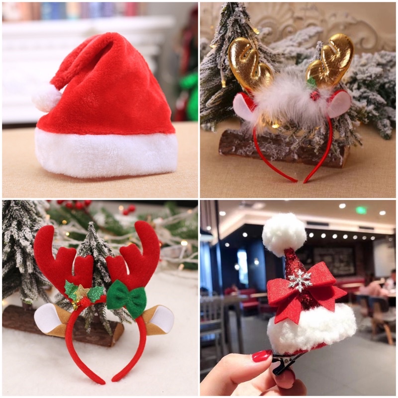 CHRISTMAS BANDO bando /jepit/topi NATAL CHRISTMAS ANAK DEWASA TANDUK RUSA GLITTER RED GOLD BRONZE