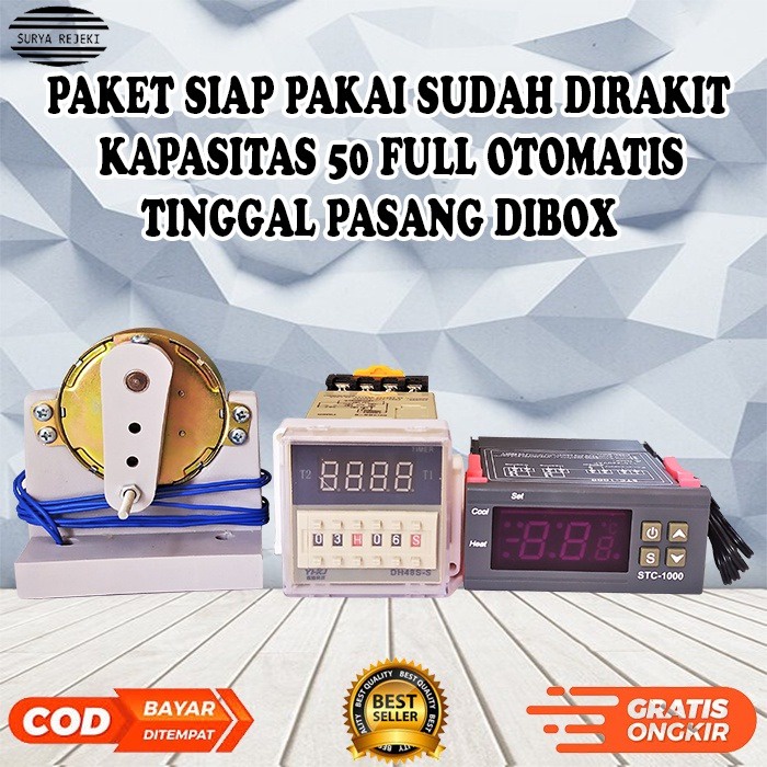 Mesin penetas telur otomatis sistem rak geser penetas telur otomatis kapasitas 50 telur