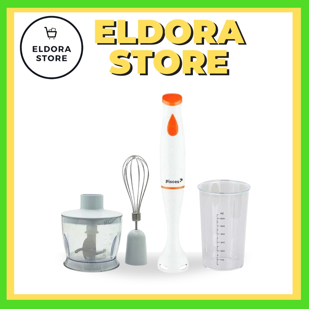 Blender Pisces Electronics 4 in 1 Pelumat Tangan Hand Blender PHB-400 | Pisces Hand Blender 4 in 1 |