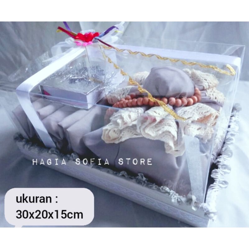 Jual Hampers Mukena Katun Mikro Renda Premium Lembut Adem Gratis Box