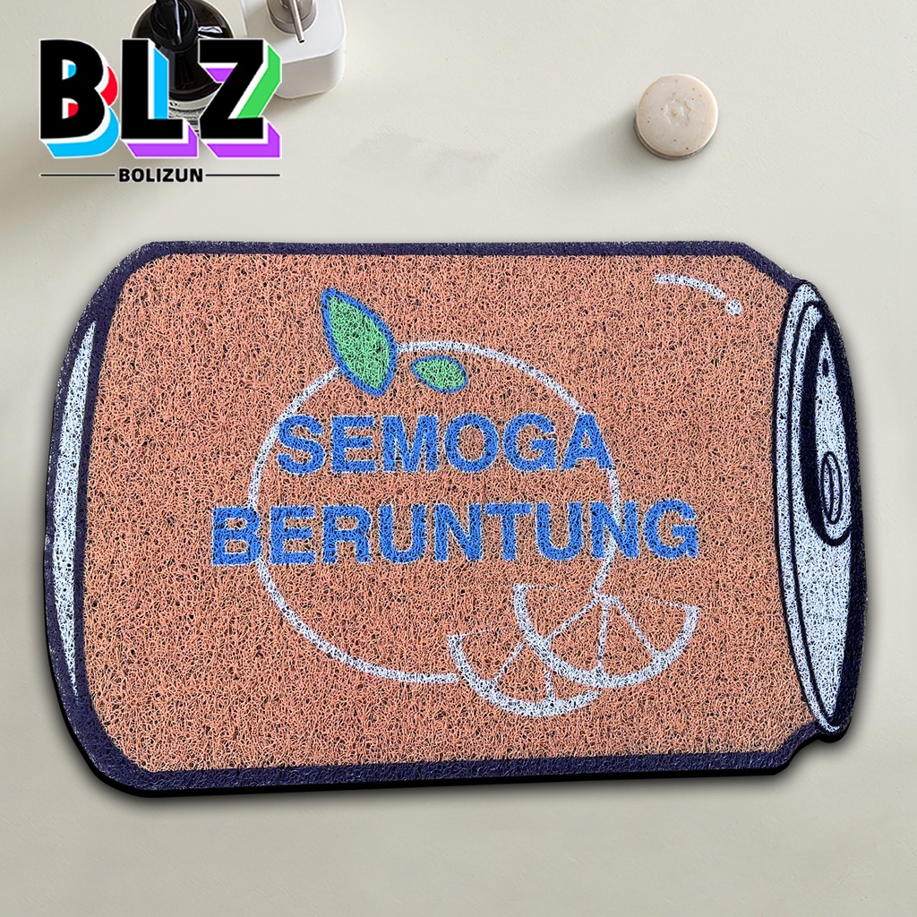 Bolizun Keset Cushion Mat Uk 40X60cm Keset Rumah Keset Kaki PVC Gambar FULL MOTIF Gambar Bentuk Minuman