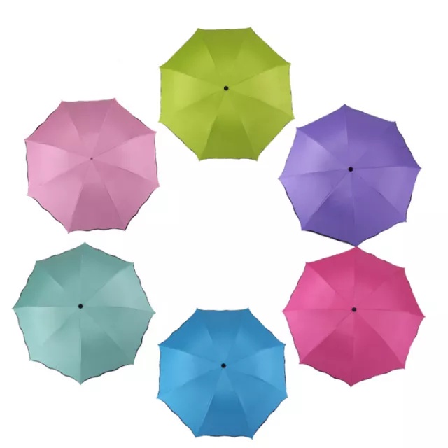 Payung Lipat 3 Dimensi  Magic Umbrella / Lapisan Hitam Anti UV