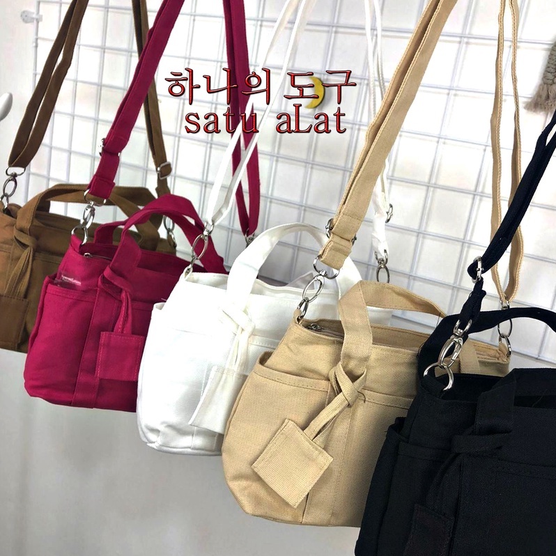 SATU ALAT Tas Selempang SHEILA 100% Canvas Premium Tebal Tas Kanvas