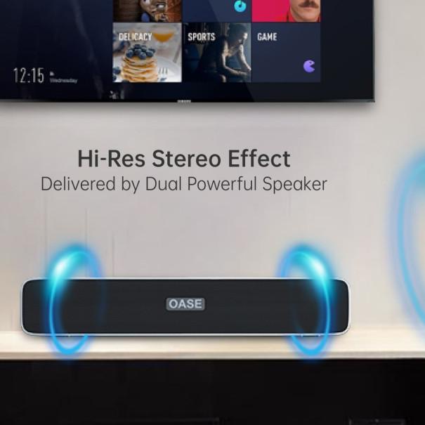 SPEAKER Soundbar BLUETOOTH 5.0 OASE S3 Bass Clear Audio - ORIGINAL - OLIKE GRAY