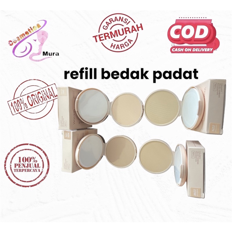 [ refill ] wardah colorfit kemasan refill bedak padat - colorfit velvet powder foundation refill 11 g