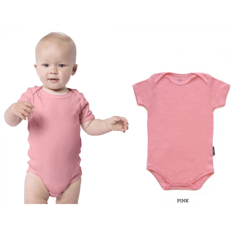 Little Palmerhaus Baby Bodysuit Lengan Pendek Jumper Bayi - Pink