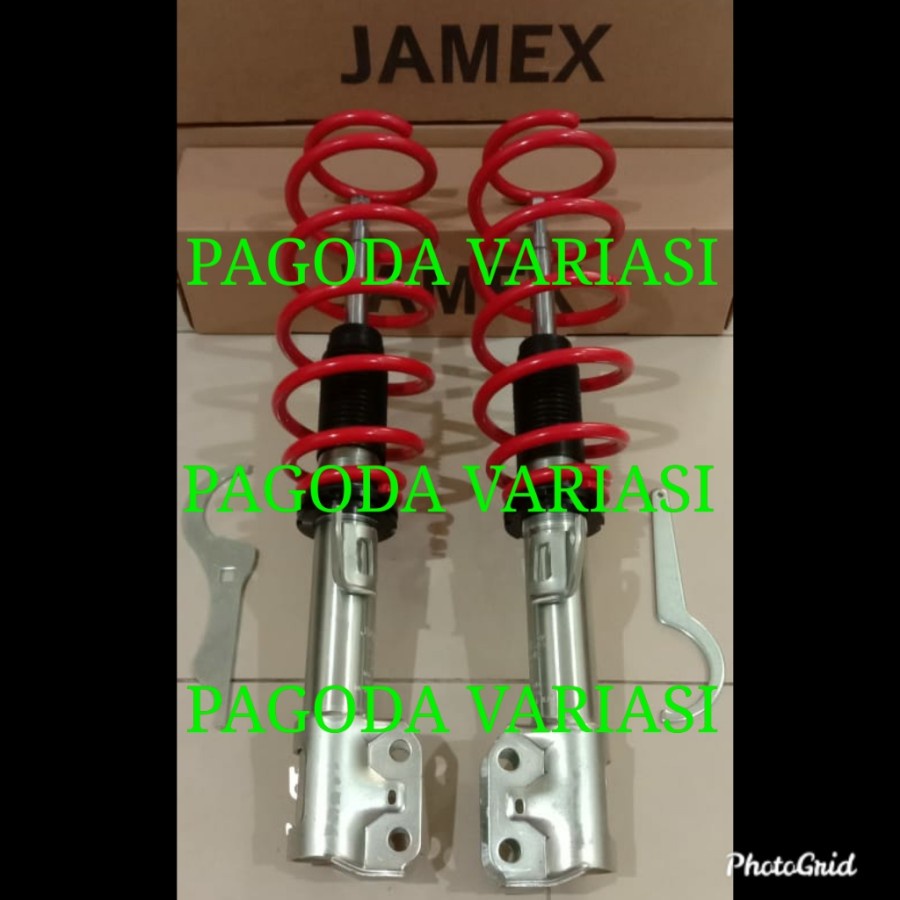 SHOCK BREAKER COILOVER JAMEX ADJUSTABLE TINGGI / CEPER YARIS 2007-2012 DEPAN