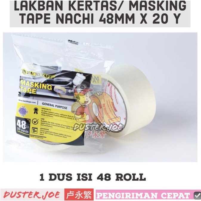 

[CABANG] Lakban kertas Nachi 2inch(48mm) x 20 Y / Masking Tape Nachi