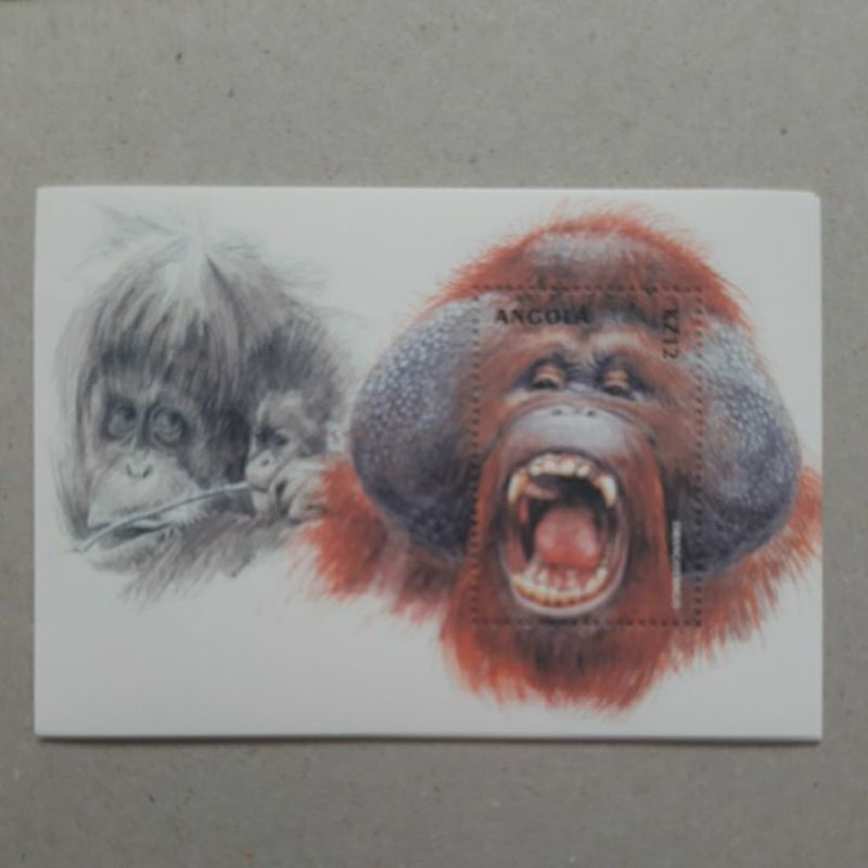 

Perangko Angola Orang Utan sheet 1 prangko rare