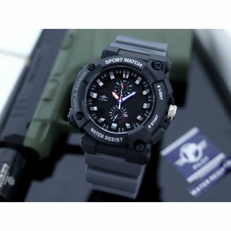 SPORT TERLARIS KASUAL JAM TANGAN PRIA ANALOG BISA COD JAM TANGAN ANTI AIR