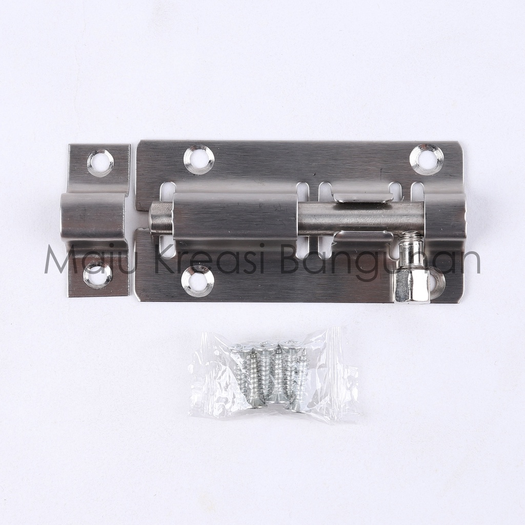 Grendel Stainless 3 Inch Stanlis Tebal Selot Pintu Jendela Kunci Pintu Gerendel Grosir East VPR VICO