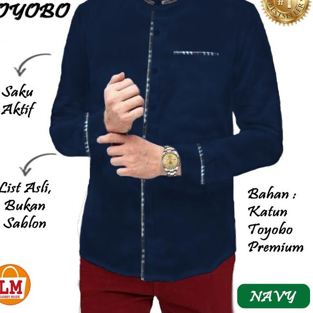 LM 22545-22551 Baju Koko Pria Lengan Panjang TOYOBO MICRO - Coksu Micro, M