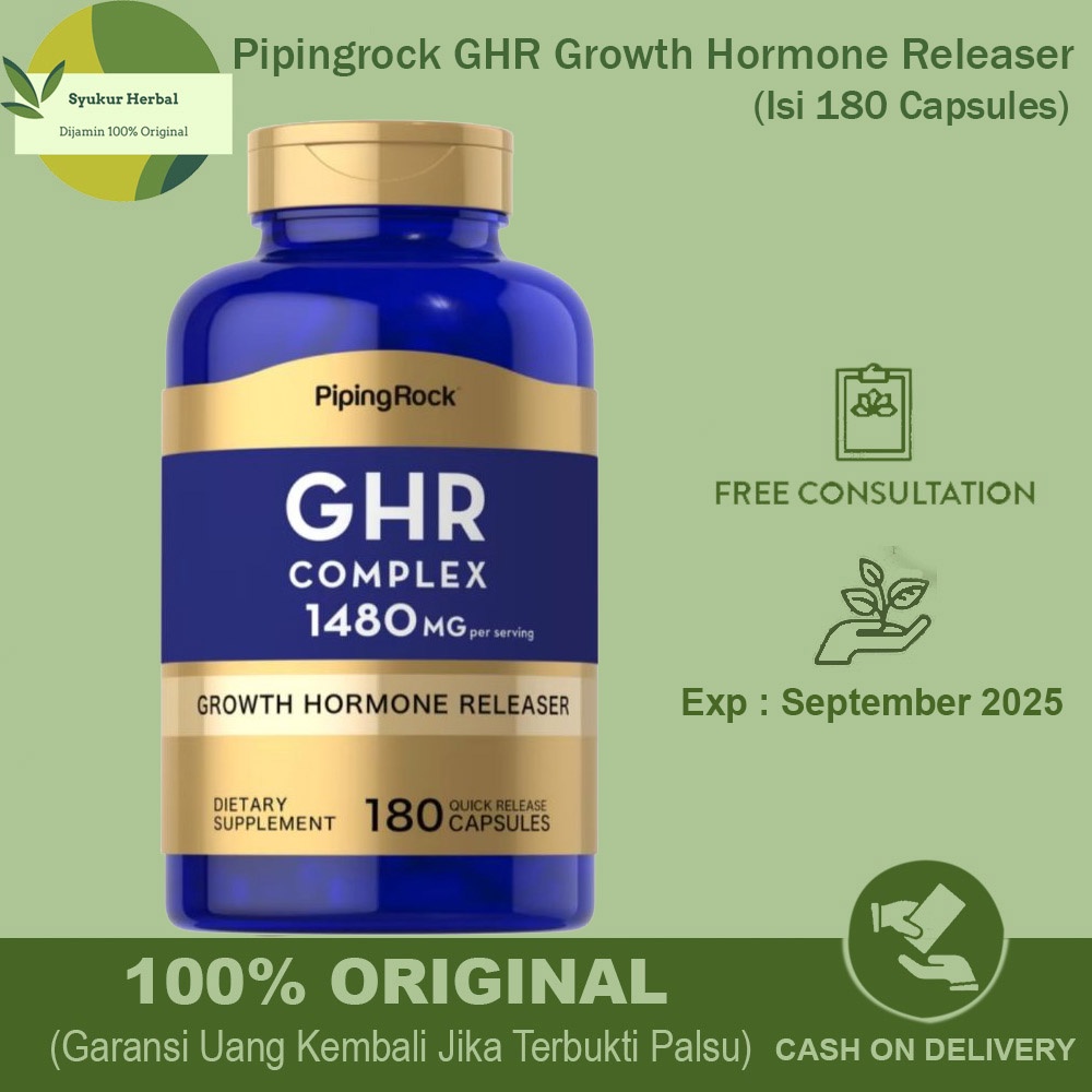 Pipingrock GHR Growth Hormone Releaser Obat Penambah Tinggi Badan Terbukti Ampuh Untuk Dewasa Dan An