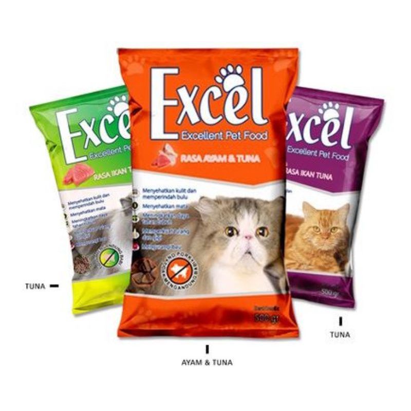 Makanan Kucing Import Merk Excel Fresh Pack Kemasan 500gr