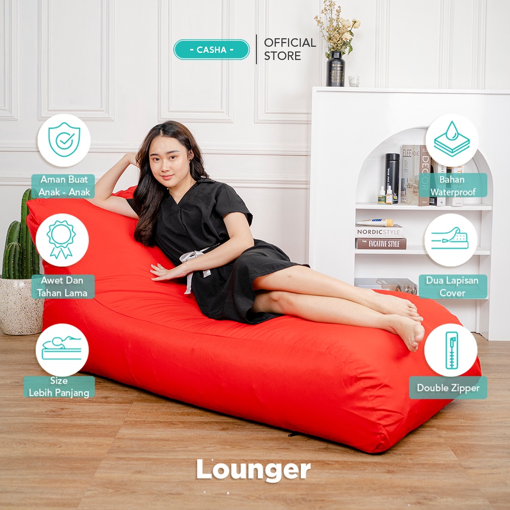 Jual Casha Bean Bag Lounger Waterproof Shopee Indonesia