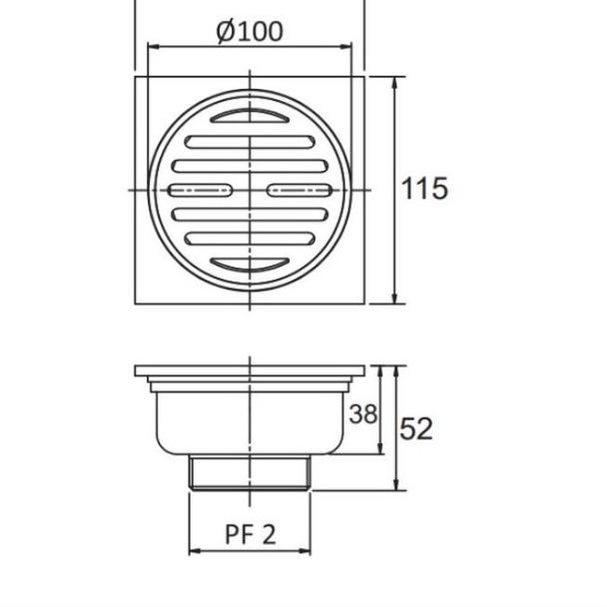 Floor Drain Saringan Air Kamar Mandi PALOMA FDP 1301