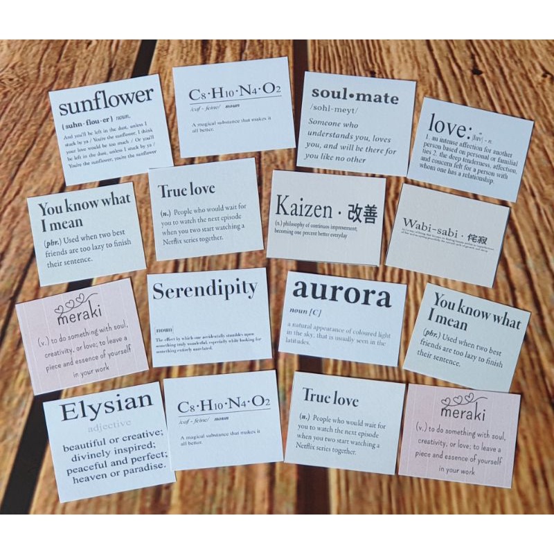 

30 pcs Aesthetic words Journal Kit Journaling Vintage