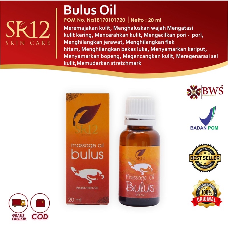 SR12 Minyak Bulus Ori Massage Oil Bulus Original Ampuh Penghilang Bekas Luka Penghilang Strechmark Obat Gatal Kulit Obat Pembesar Alat Vital Pria