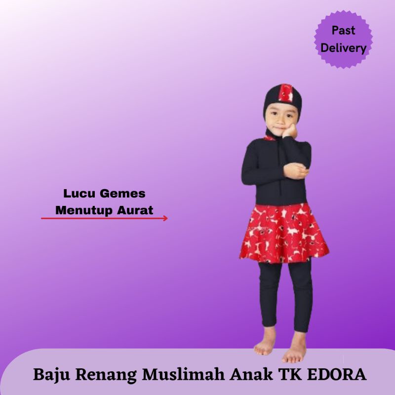 Baju Renang Muslimah Anak TK EDORA