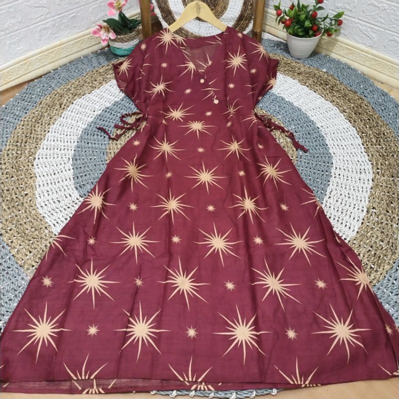 DASTER KIMONO PENDEK || DRESS KIMONO || HOMEDRESS KIMONO KEKINIAN-Bintang 3
