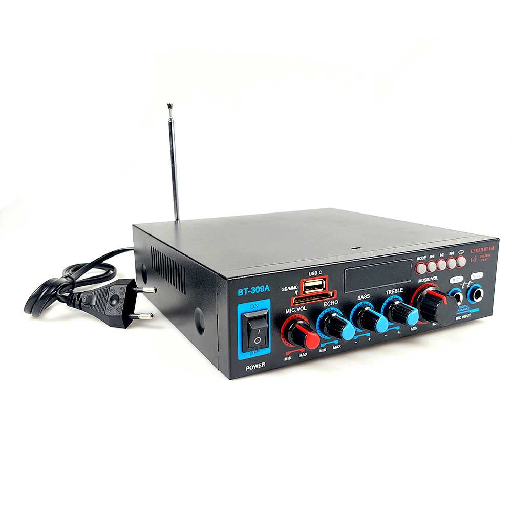 Car Audio Amplifier Bluetooth 5.0 Stereo 2 Channel 800W BT-309A