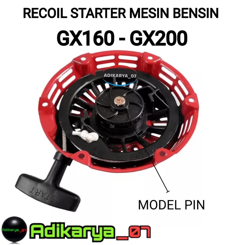 Recoil stater starter GX160 GX200 tarikan mesin GX160 recoil stater mesin gx recoil stater GX160
