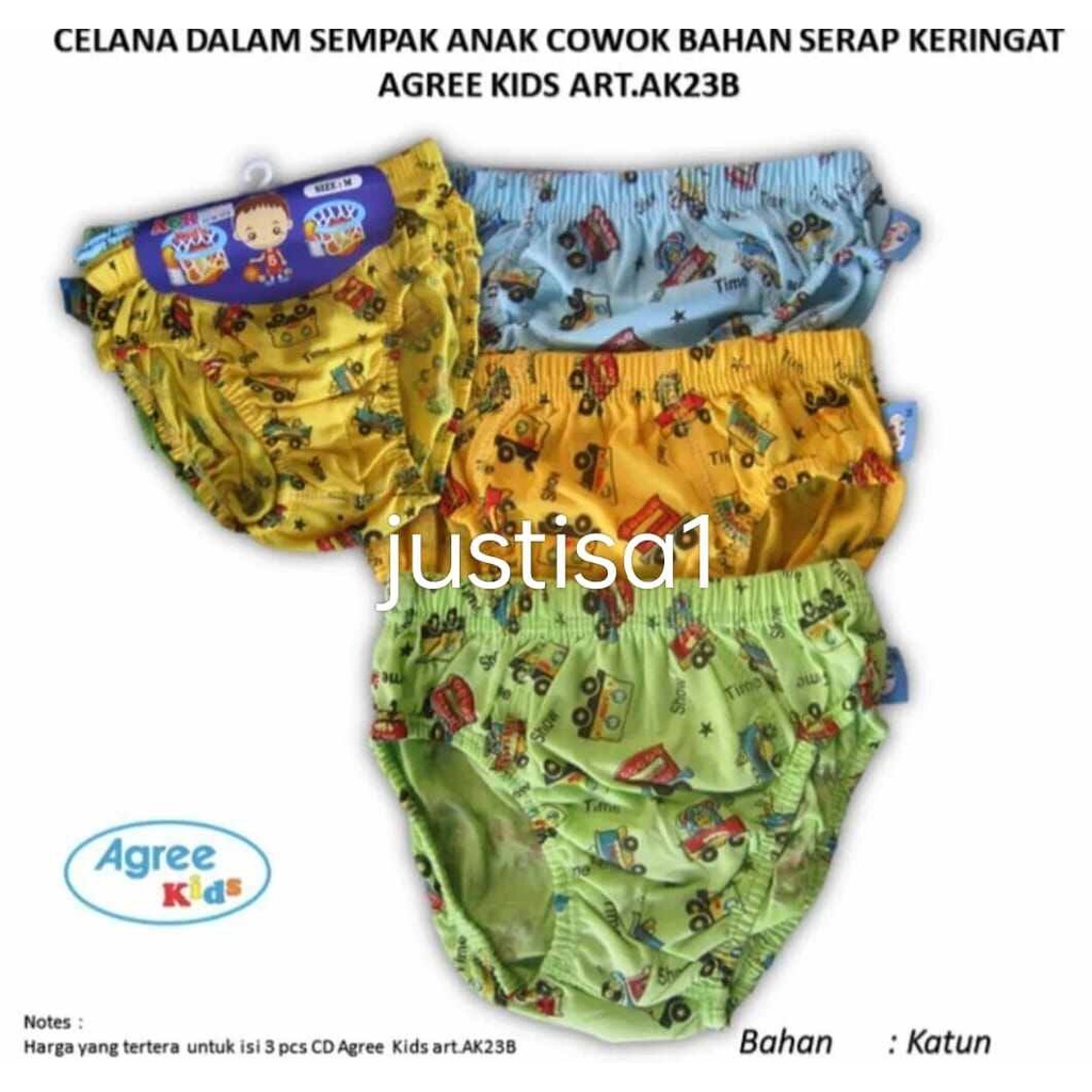 AGKD..Promo!! 3 PCS CELANA DALAM AGREE KIDS FULL PRINT KARAKTER CELANA DALAM ANAK COWO SEMPAK ANAK COWO MURAH