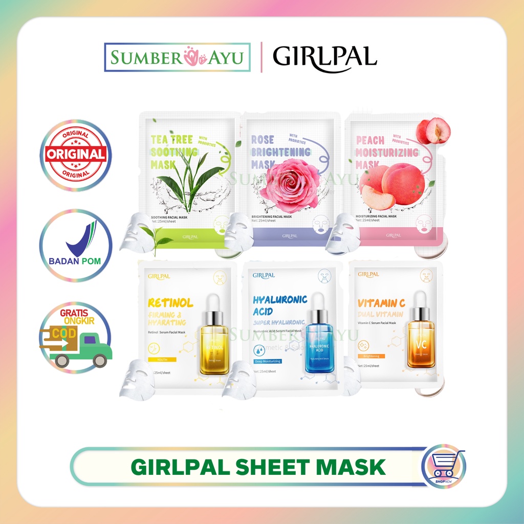 Jual GIRLPAL Facial Mask (Sheet) Shopee Indonesia